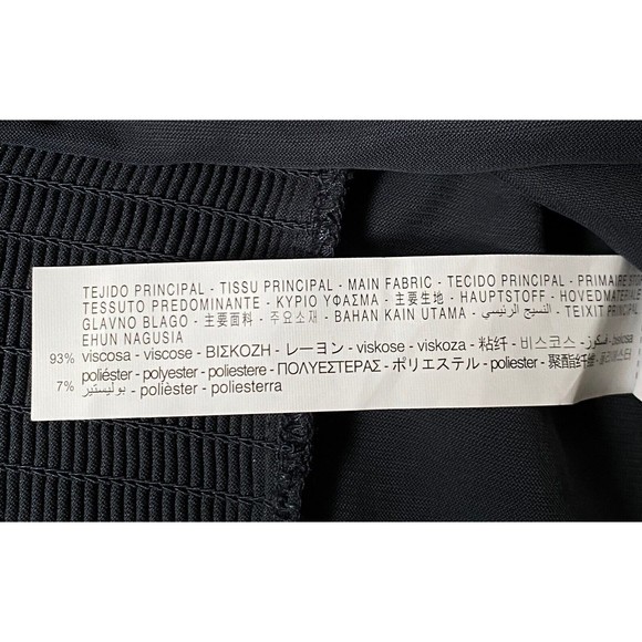 Stradivarius Tube Top Womens Large Steel Blue Asymmetrical Smocked Back NWT - Picture 11 of 16